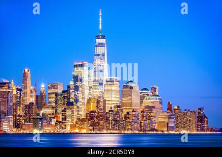 New York Skyline Freedom Tower One WTC Manhattan New York City Stock Photo