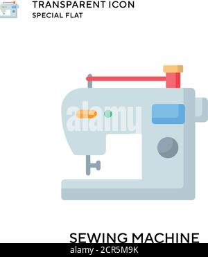 Sewing machine vector icon. Flat style illustration. EPS 10 vector. Stock Vector