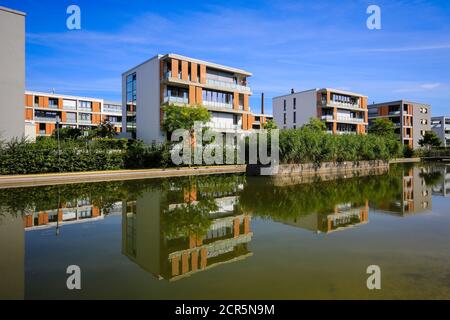 Essen, North Rhine-Westphalia, Ruhr area, Germany, Gruene Mitte Essen, urban development project in the university quarter, in the northern city Stock Photo