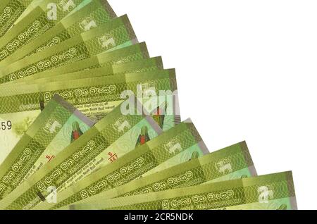 1000 Sri Lankan rupees bills lies isolated on white background with copy space stacked in fan close up. Payday time concept financial Stock Photo - Alamy