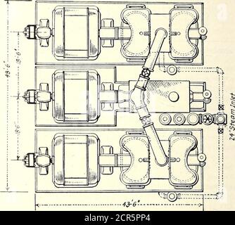Steam Engine Rows Little and Large Steam Engines Stock Photo - Alamy