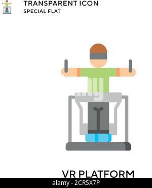 Vr platform vector icon. Flat style illustration. EPS 10 vector. Stock Vector