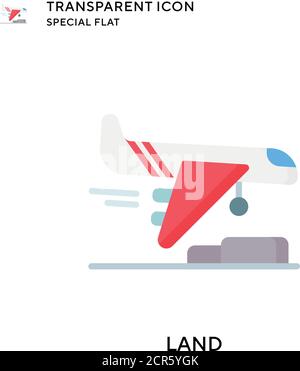 Land vector icon. Flat style illustration. EPS 10 vector. Stock Vector