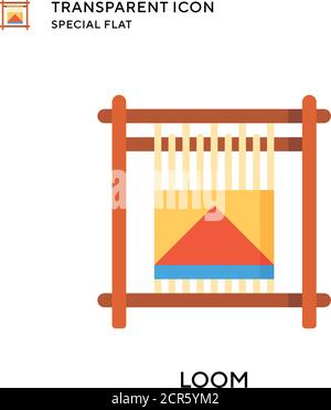 Loom vector icon. Flat style illustration. EPS 10 vector. Stock Vector