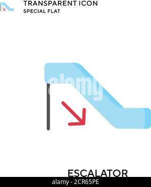 Escalator vector icon. Flat style illustration. EPS 10 vector. Stock Vector
