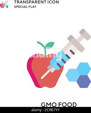 Gmo food vector icon. Flat style illustration. EPS 10 vector. Stock Vector