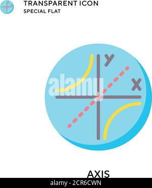 Axis vector icon. Flat style illustration. EPS 10 vector. Stock Vector