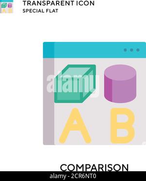 Comparison vector icon. Flat style illustration. EPS 10 vector. Stock Vector