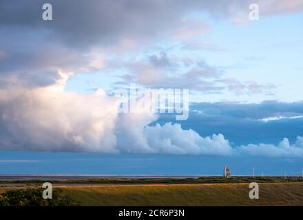 Germany, Lower Saxony, Juist, sky over the Wadden side. Stock Photo