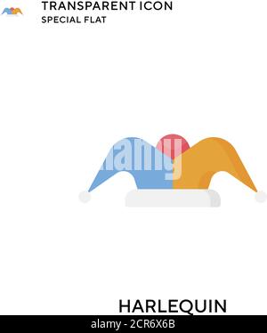 Harlequin vector icon. Flat style illustration. EPS 10 vector. Stock Vector