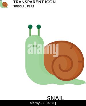 Snail vector icon. Flat style illustration. EPS 10 vector. Stock Vector