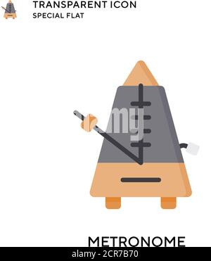 Metronome vector icon. Flat style illustration. EPS 10 vector. Stock Vector