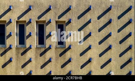 Facade in Gruissan in summer Stock Photo