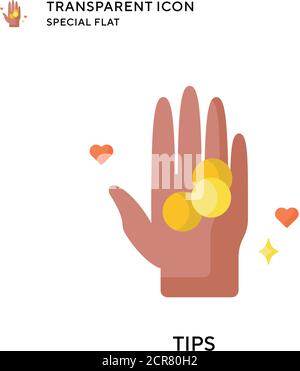 Tips vector icon. Flat style illustration. EPS 10 vector. Stock Vector