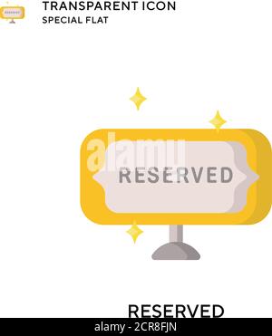 Reserved vector icon. Flat style illustration. EPS 10 vector. Stock Vector