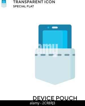 Device pouch vector icon. Flat style illustration. EPS 10 vector. Stock Vector
