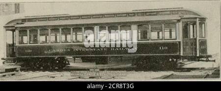 . The street railway review . um-mer mouths. Ihe new cars arc intended for through service be-tween Guyandotte and .-Kshland, but as the district through whichthe road extends is thickly populated and the cities near together,the cars will not be required to run at a very high speed ; thereforethey are mounted on short-base trucks of the ■Brill 27G type,which can be run at about 30 miles an hnur. .-s the engraving shows, the cars are ve^lilmle.l at eiliier end.have steam car roofs, and straight sides. The upper sashes of thewindows are stationary, and the lower arranged to he raised fortheir Stock Photo