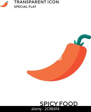 Spicy food vector icon. Flat style illustration. EPS 10 vector. Stock Vector
