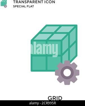 Grid vector icon. Flat style illustration. EPS 10 vector. Stock Vector