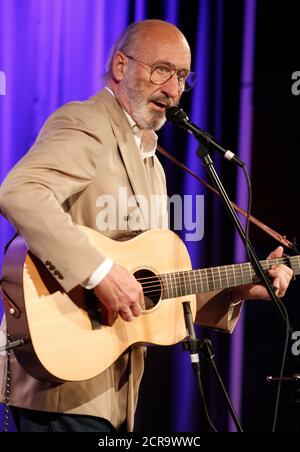 Singer-songwriter Noel Paul Stookey performs at the Grammy museum in Los Angeles April 4, 2013. Stookey, part of the legendary folk music trio 'Peter, Paul and Mary' also spoke at the Grammy museum about  'Music2Life', an initiative he supports which encourages music for social change. REUTERS/Fred Prouser (UNITED STATES - Tags: ENTERTAINMENT)