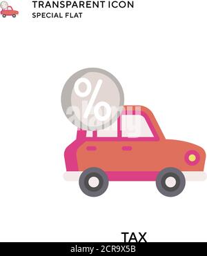 Tax vector icon. Flat style illustration. EPS 10 vector. Stock Vector