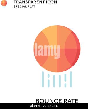 Bounce rate vector icon. Flat style illustration. EPS 10 vector. Stock Vector