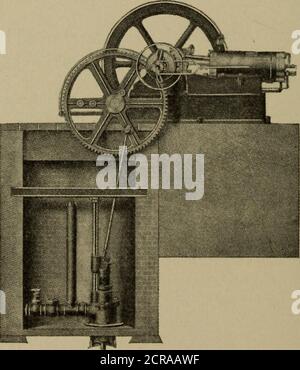 . Railway maintenance engineering, with notes on construction . Fig. 135.—Combined Gasoline Pumper. (Fairbanks-Morse.). Fig. 136.—Geared Base Engine Operating Deep Well Pump. (Fairbanks-Morse.) WATER STATIONS 245 a large supply is available and the conditions are otherwise favor-able for elevating the water by this means. A few installationsof compressed-air pumping have also been made. Steam and gasoline engines are probably used in this serviceto a greater extent than any other form of power. In regionswhere slack coal is available to be burnt under the boilers thesteam engine predominates, Stock Photo