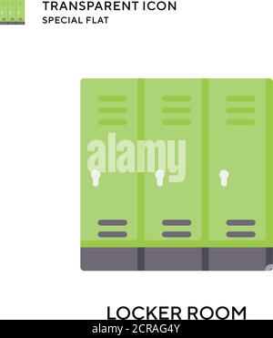 Locker room vector icon. Flat style illustration. EPS 10 vector. Stock Vector
