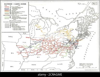 . A plan for railroad consolidations, including a discussion of their purpose and practicability . Tracltago riglits are shown in the samecolor as the roads having the right, butin a broken line thus:—™ THE WATTHEW3-N0RTHHUP WORKS, OUFFftLO, ti.t. NORFOLK & WESTERN-CHESAPEAKE & OHIO SYSTEM COLOR NO. NAME . 76 Chesapeake & Ohio 36 Hocking Valley - 74 Norfolk & Western — 83 Virginian 91 Carolina, Clinchfield & Ohio Lines at Present Controlled by Two or More Systems u *ttHM» 101 *Washington Southern 88 fRichmond, Fredericksburg & Potomac * Also shown on Maps 3, 4, 6, 7.t Also shown on Maps 3, 4, Stock Photo