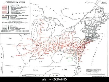 . A plan for railroad consolidations, including a discussion of their purpose and practicability . WORKS, BUFFALO, ■ PENNSYLVANIA SYSTEM NO. NAME 1 Pennsylvania Railroad ■ I Pennsylvania Co. ( Pittsburgh, Cincinnati, Chicago & St. Louis ■ 17 Philadelphia, Baltimore & Washington89 Grand Rapids & Indiana ■ 22 Long Island . 42 New York, Philadelphia & Norfolk ■ 35 West Jersey & Seashore ■ 48 Cumberland Valley ■ 68 Baltimore, Chesapeake & Atlantic172 Toledo, Peoria & Western Lines at Present Controlled by Two or More Systems 56 *Lehigh & Hudson ■ 59 **Monongahela — 88 tRichmond, Fredericksburg & P Stock Photo