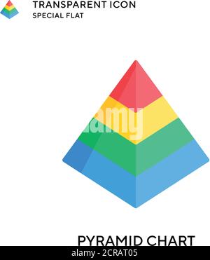 Pyramid chart vector icon. Flat style illustration. EPS 10 vector. Stock Vector