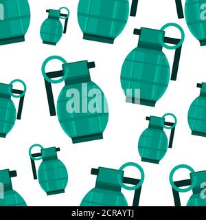 grenade seamless pattern vector illustration background Stock Vector