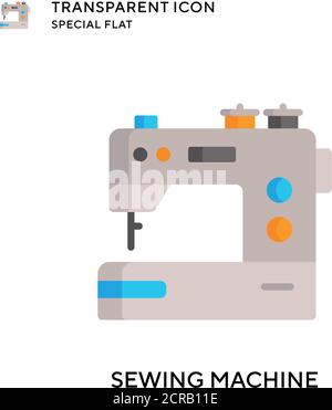 Sewing machine vector icon. Flat style illustration. EPS 10 vector. Stock Vector