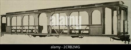 . Electric railway review . er goes off the line, the emergency lamps con-tiue to be lighted from the battery. Storage Battery. The storage battery consists of 30 cells having a dis-charge rate of 1% amperes for eight hours. The battery isplaced in series with the six circuits of five lamps each, andthe four emergency lamps are connected across the terminalsof the battery. The four 60-volt lamps take nearly the samenumber of amperes as the 30 lamps in the main lightingsystem, so that the battery normally floats on the line.The storage batteries are furnished by the Gould StorageBattery Company Stock Photo