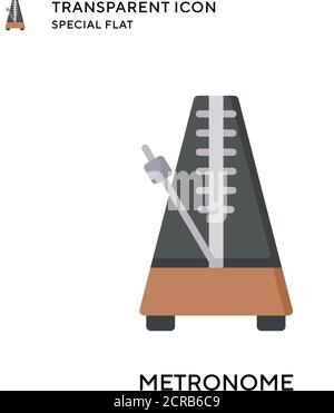 Metronome vector icon. Flat style illustration. EPS 10 vector. Stock Vector