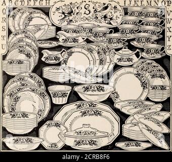 . Baltimore and Ohio employees magazine . February President Lincoln arriving in the old Baltimore and Ohio stationin Washington, D. C, on the morning of February 23, 1861,preceding his first inauguration. Painted by H. D. Stitt 1922 B€DEF jv. 110-Piece Dinner Set ^---•^^ Monogram Design Stock Photo