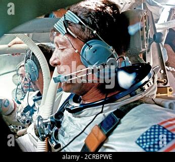 Astronaut crew training for the first Apollo mission. On Jan. 27, 1967 ...