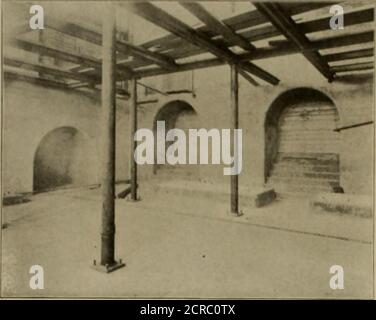 . The street railway review . liinery, theoil is caught in troughs, and flows by gravity to an open receivingtank in the basemeiil. Irom this it is drawn into a closed receivinglank, which is under air pressure, and from which the oil is forcedto Ihe filtering apparatus in the nil h<nisc. The filtering materialused is sawdust. From the filtering ai)par,itiis Ihe nil is forced lo the three filUredoil main storage tanks previously inenliniied, from which it is againdrawn lo Ihe supplemeiilal tank, and through Ihe oil dislribuliiigsystem ill llie manner [ireviously described. 378 STREET RAILWA