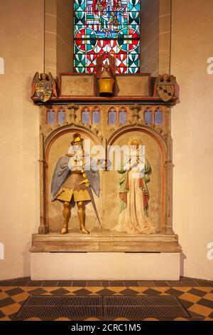 Interior shot, St. Kastor Basilica, Koblenz, Rhineland-Palatinate, Germany, Europe Stock Photo
