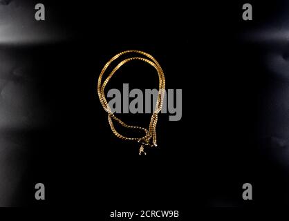 Latest Fashion artificial gold plated copper chain jewelry Stock Photo