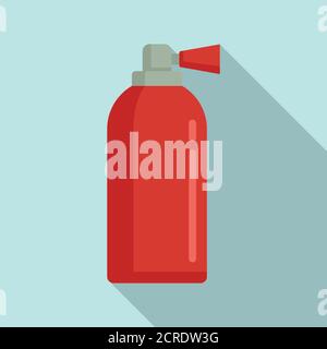 Fire extinguisher for car icon. Flat illustration of fire extinguisher for car vector icon for web design Stock Vector