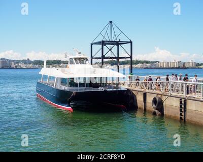 Sarushima island ferry near Yokosuka, Tokyo, Japan. Stock Photo
