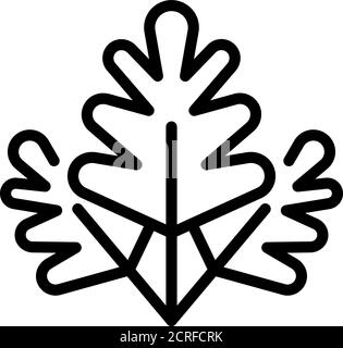 Parsley icon, outline style Stock Vector