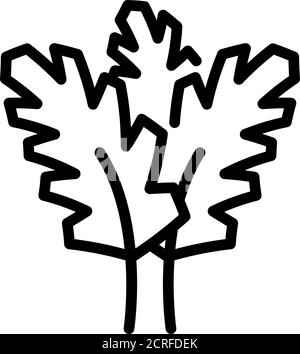 Parsley agricultural icon, outline style Stock Vector