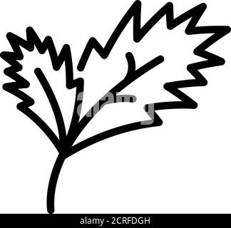 Parsley plant icon, outline style Stock Vector