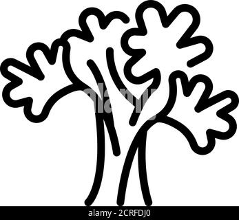 Parsley bunch icon, outline style Stock Vector