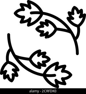 Parsley herb icon, outline style Stock Vector