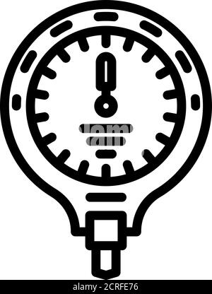 Manometer sensor icon, outline style Stock Vector