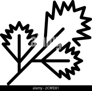 Parsley spice icon, outline style Stock Vector