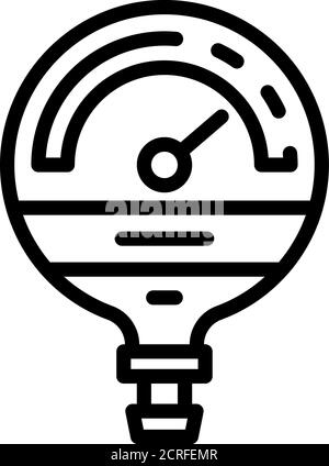 Manometer industrial icon, outline style Stock Vector